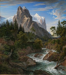 The Wetterhorn with the Reichenbach Valley